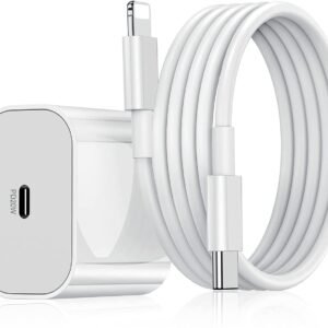 20W PD Charger for iPhone 20W PD Fast Type C Wall Charger with Charging Cable Fitting with iPhone 14/14 Plus Pro Max/14 Pro Max/14 Mini/13/12 Max/Xs Max/XR/X/8Plus,iPad (Adapter + Cable)