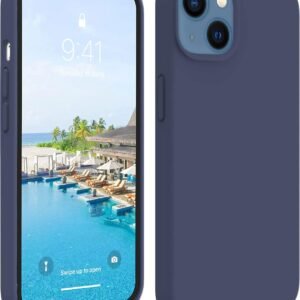 NAFS Silicone Case Compatible with iPhone 14 | Camera Protect Microfiber Lining Cover | Case Cover for iPhone 14 (Abyss Blue)