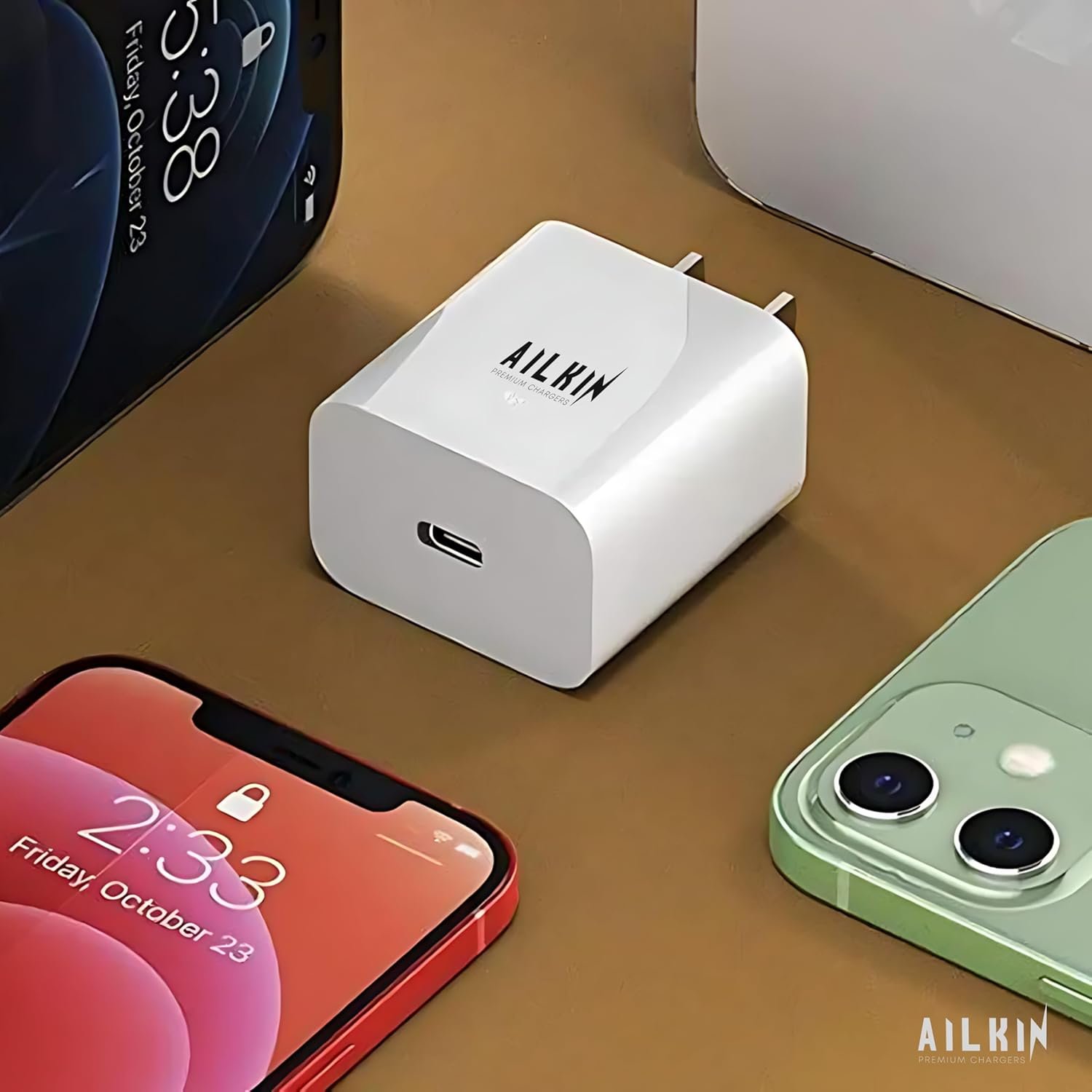 AILKIN 20w USB-C to C Charger Adapter with Cable, Apple MFi Certified, Fast PD Charging for iPhone 15/15 Pro Max/15 Plus, MacBook, Other Type-C Devices - Durable, High-Speed, White. - Image 4
