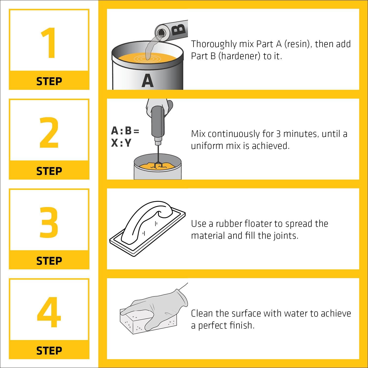 SIKA - SikaCeram 888 Tile Grout EP - Coloured tile grout and tile adhesive - Water cleanable and chemical resistant - Stainless and colourfast - Pure white - 1kg - Image 4