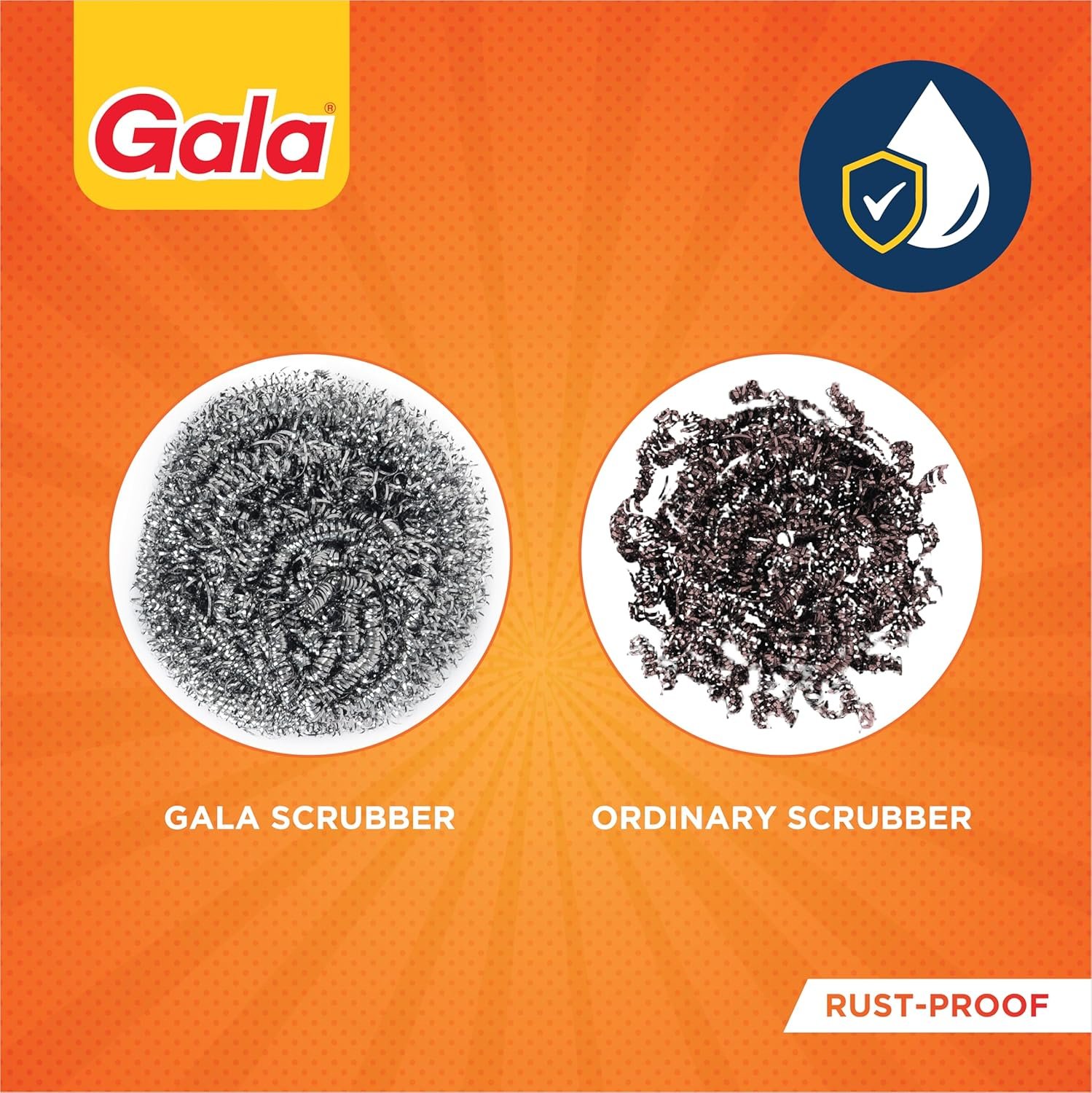 Gala Steel Scrubber Combo Set (Pack of 6) - Image 2